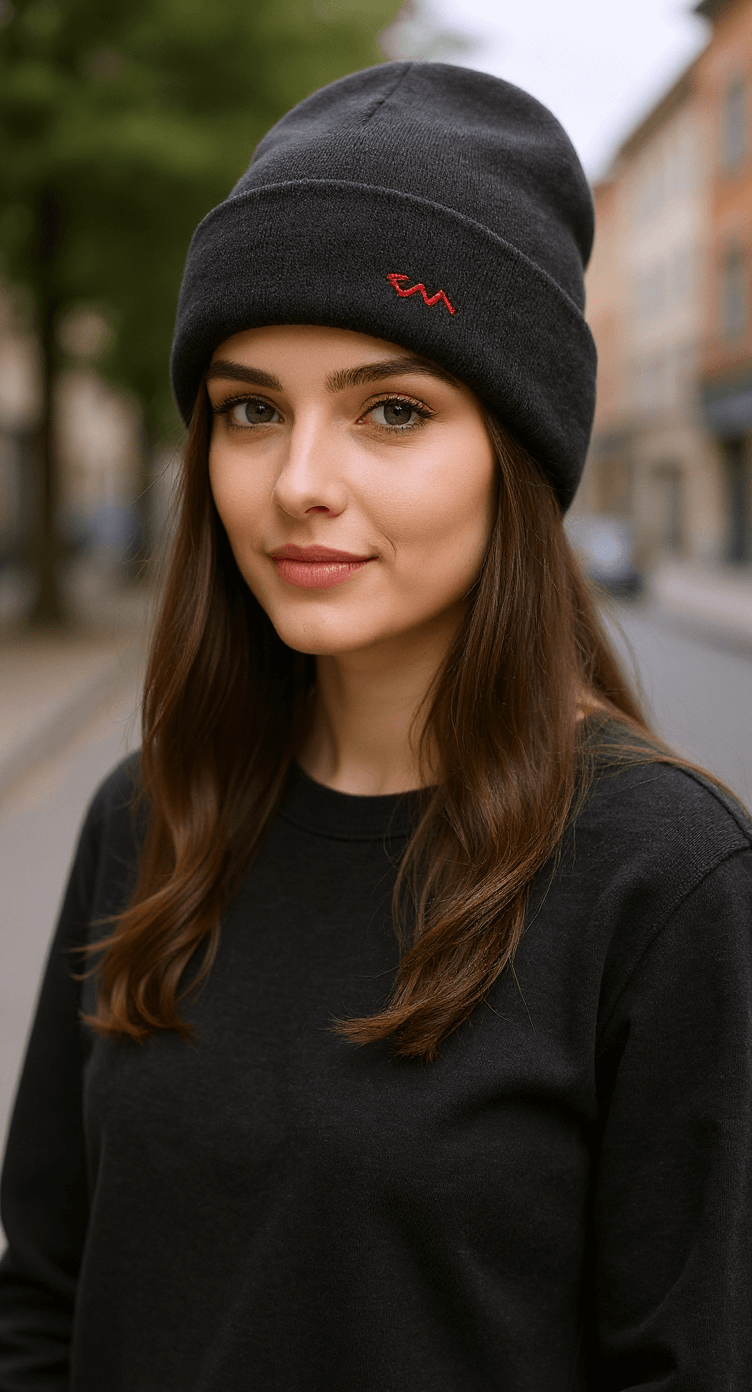 "Blush Maroon" - Cuffed Beanie