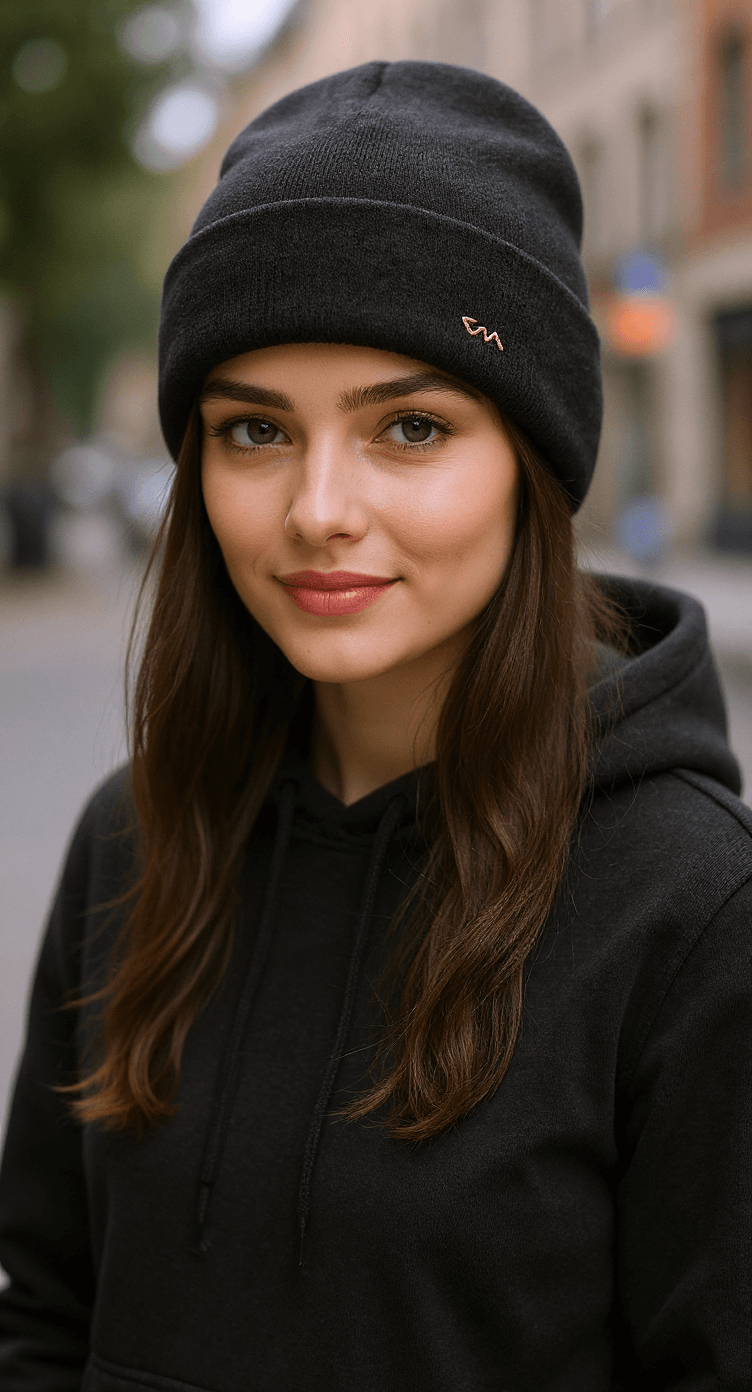 "Blush Peach" - Cuffed Beanie