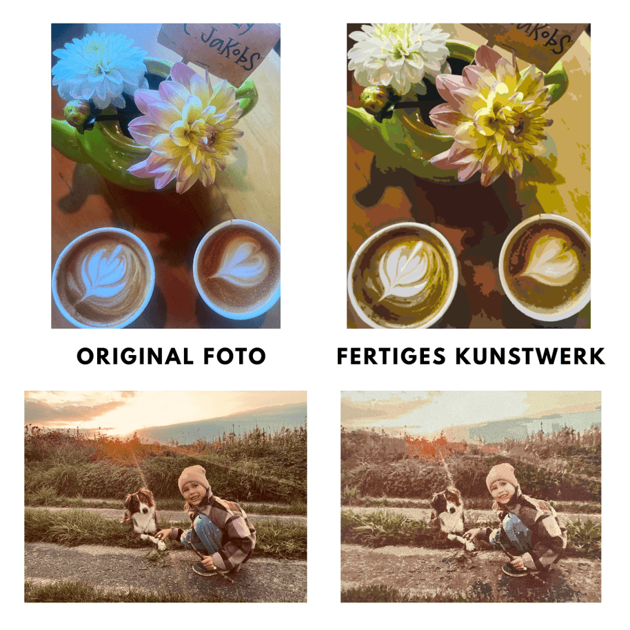 Malen nach Zahlen Set mit deinem Foto